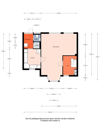 Floorplan - Almarestraat 13, 3752 EJ Bunschoten-Spakenburg